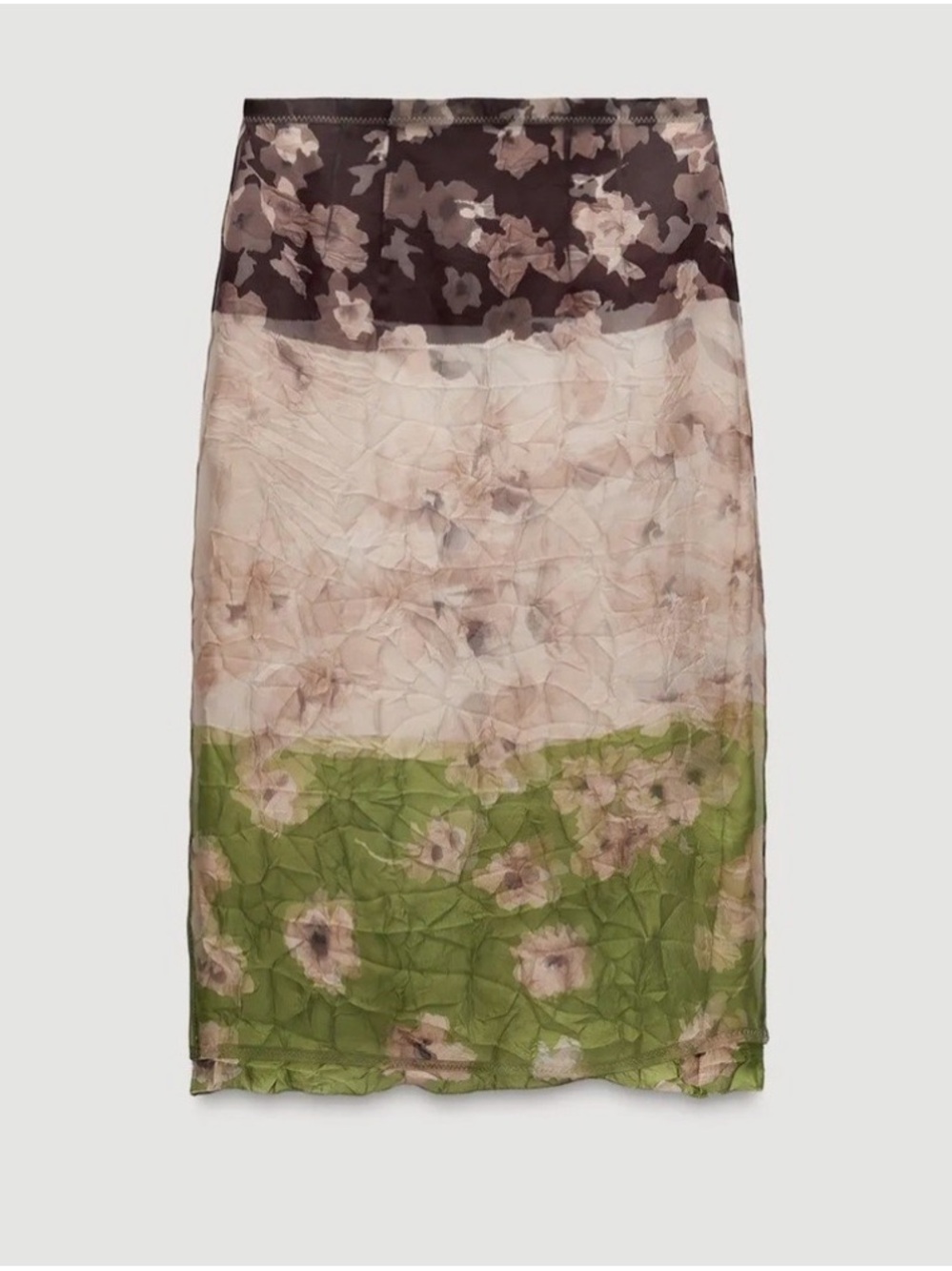 Zara Floral Printed Organza Midi Skirt - Picture 2 of 8